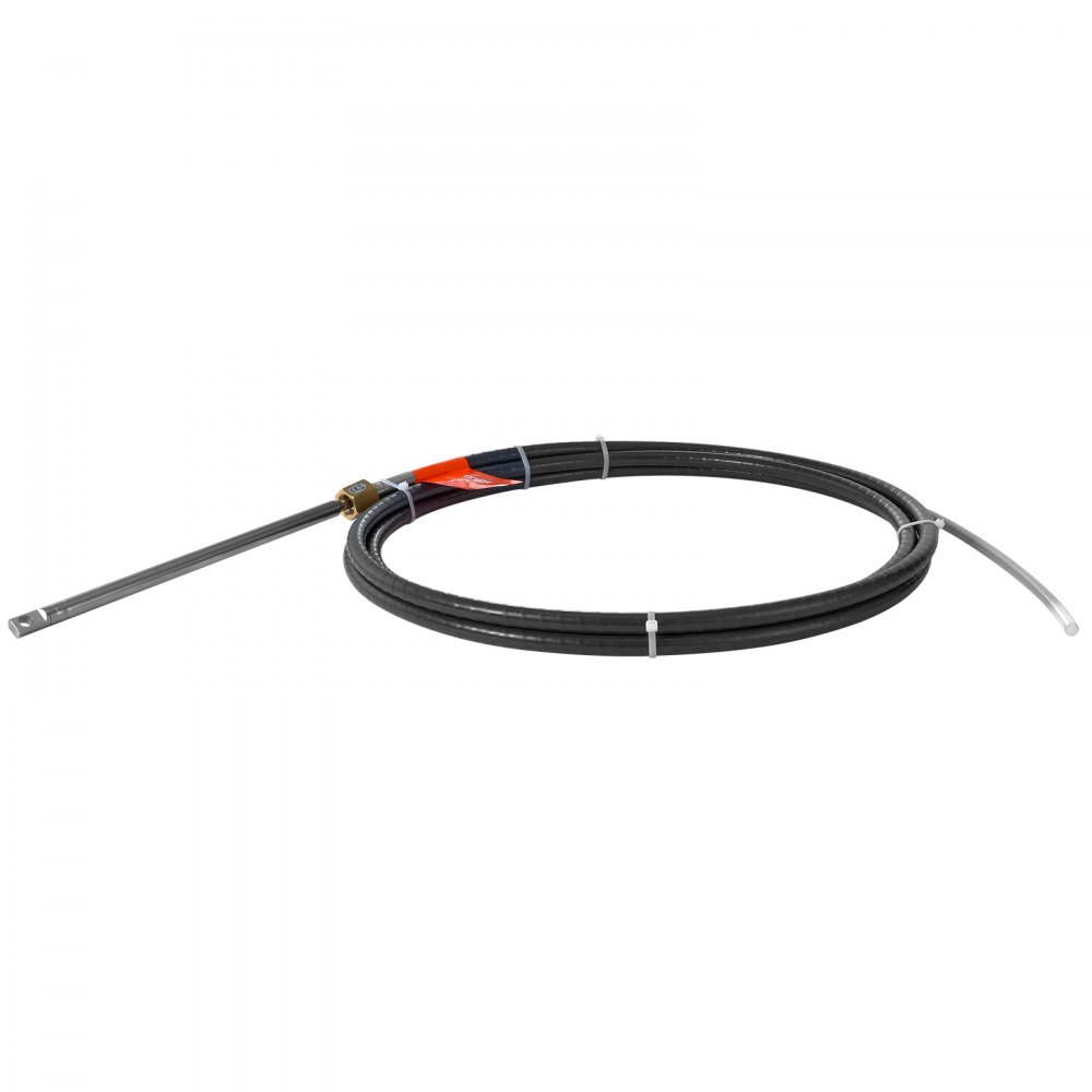 VEVOR Boat Steering Cable, 17 Feet Outboard Marine Rotary Steering Cable, 1/2 Ton High Tensile Strength, Steel Steering Wheel Cable Compatible with Most Single-Station Outboard Steering Systems