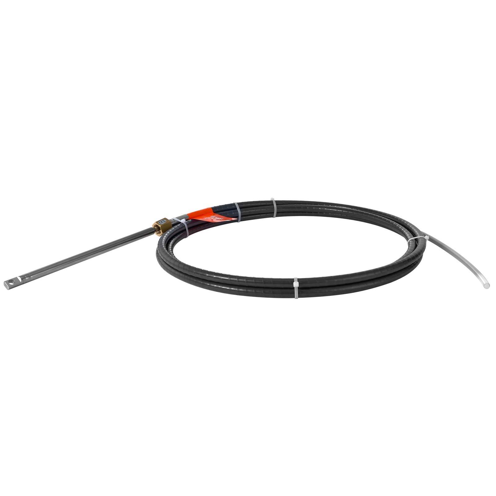 VEVOR Boat Steering Cable, 17 Feet Outboard Marine Rotary Steering Cable, 1/2 Ton High Tensile Strength, Steel Steering Wheel Cable Compatible with Most Single-Station Outboard Steering Systems