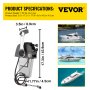 VEVOR Boat Throttle Control 5006186 Side Mount Outboard Remote Control Single Lever Binnacle with Key Switch and Lanyard for Evinrude and Johnson Outboards Throttle Gear Control