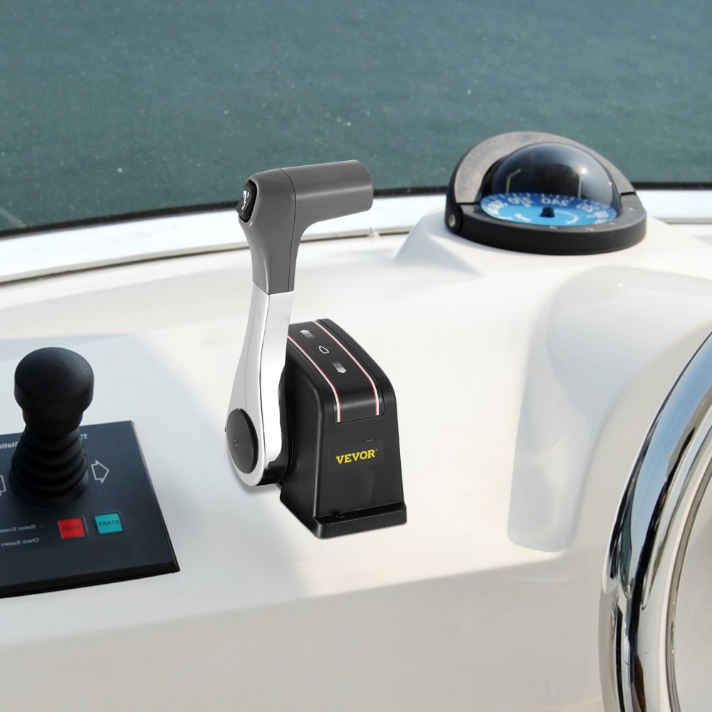 VEVOR Boat Throttle Control 67200-93J13 Outboard Remote Control Single Binnacle Remote Control Box Fit for Suzuki Top Mount Power Trim Trailer