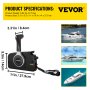 VEVOR Boat Throttle Control 67200-93J50 for Suzuki Side Mounted Outboard Remote Control Single Lever Binnacle with Key Switch and Lanyard