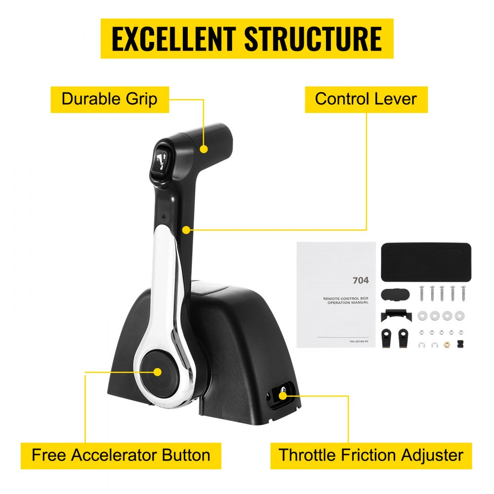 VEVOR Boat Throttle Control 704-48205-P1 Boat Outboard Engine Binnacle Remote Control Box For Yamaha Console 704 Single Outboard Remote Control Box