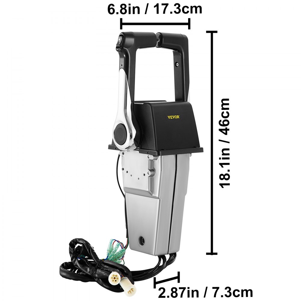 VEVOR Boat Throttle Control 704-48207-13 Twin Binnacle Remote Control Outboard Dual Boat Throttle Durable Control Cable Outboard Remote Control For Yamaha 704 Controls