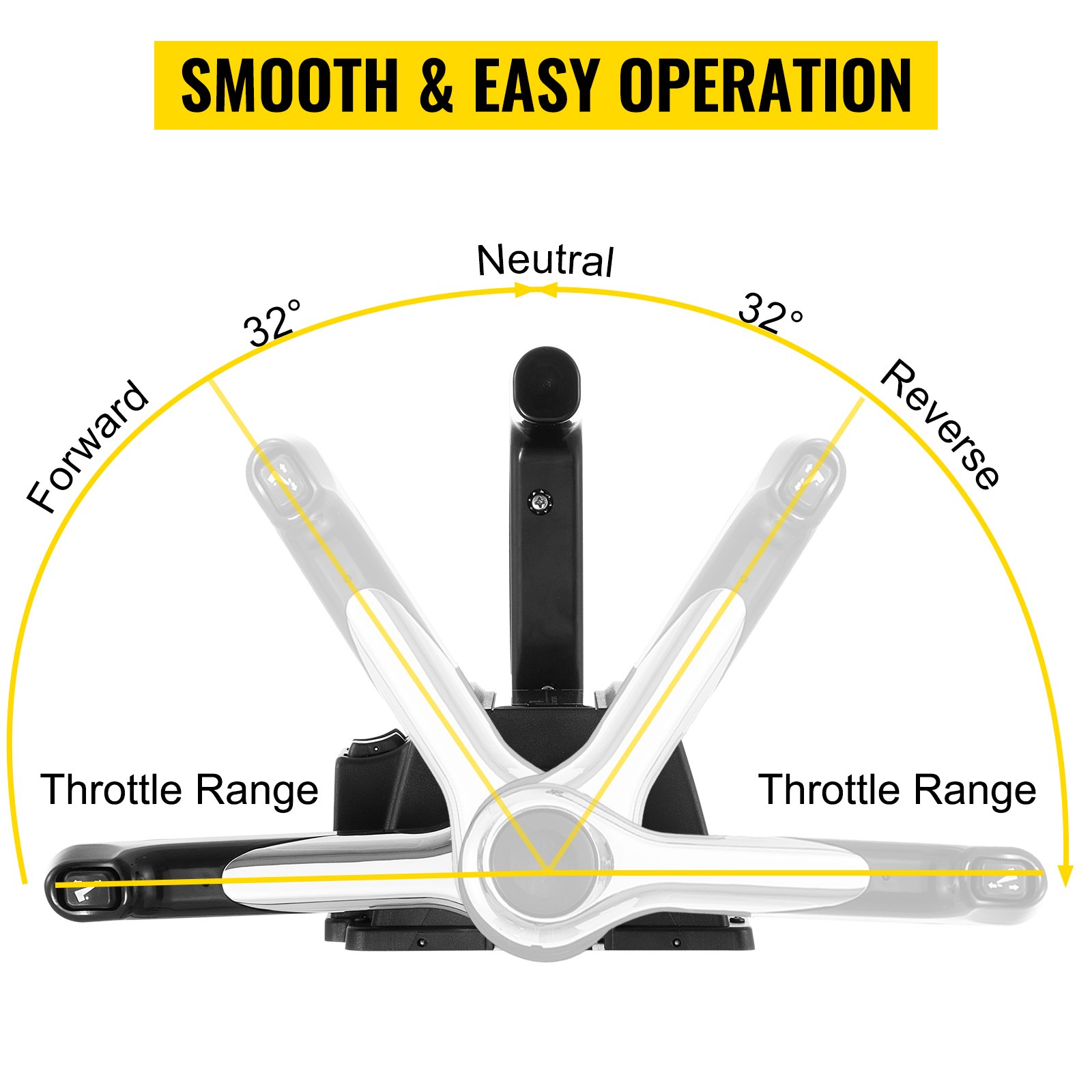 VEVOR Boat Throttle Control 704-48207-13 Twin Binnacle Remote Control Outboard Dual Boat Throttle Durable Control Cable Outboard Remote Control For Yamaha 704 Controls