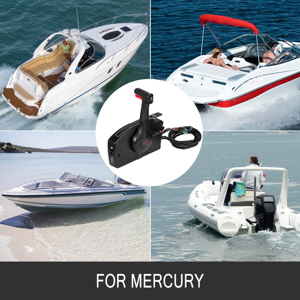 VEVOR Boat Throttle Control 881170A13 Remote Control Box Outboard Remote Control Box with 15' harness with 14 Pin Deutshe Connector For Mercury Outboard Engine Gasoline