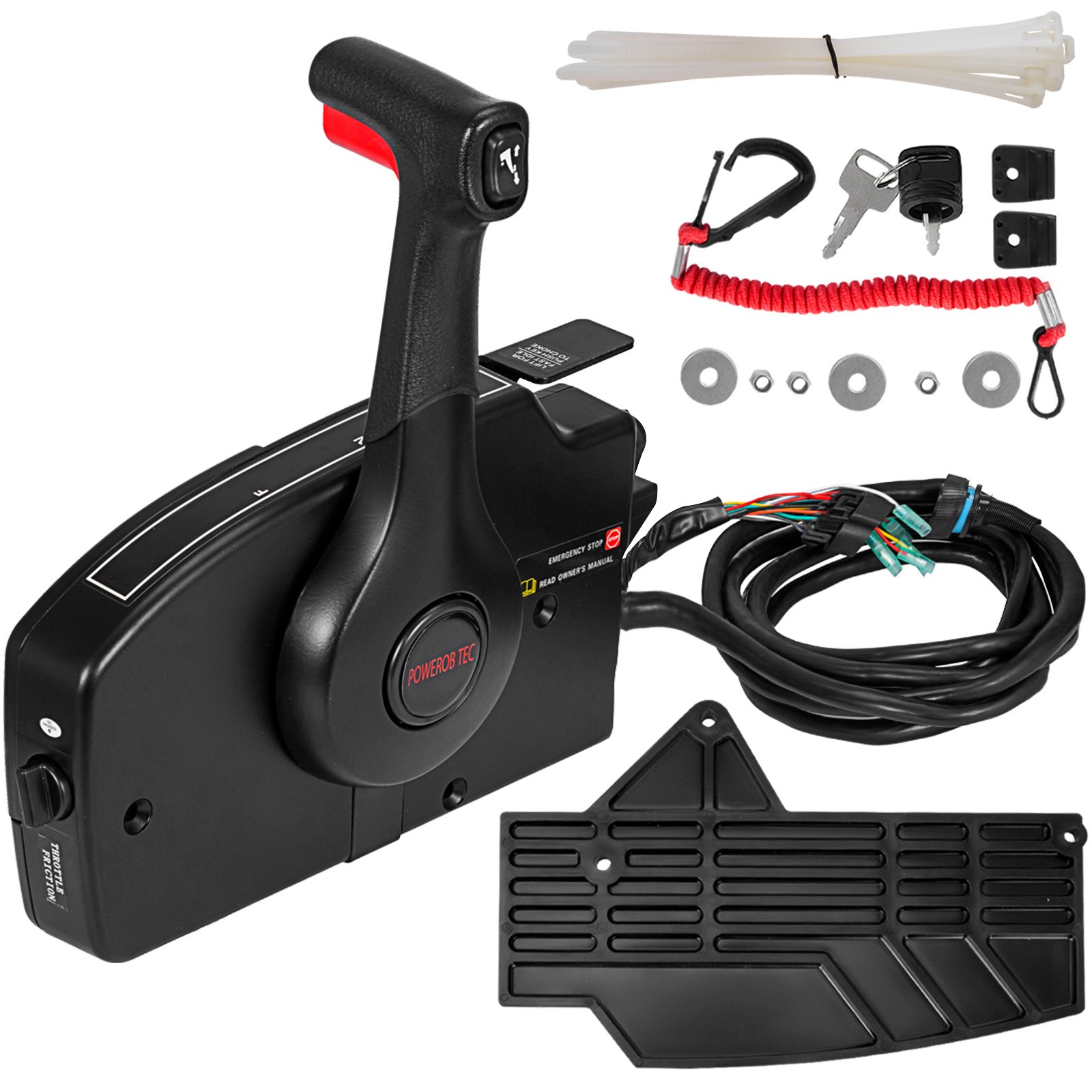 VEVOR Boat Throttle Control 881170A13 Remote Control Box Outboard Remote Control Box with 15' harness with 14 Pin Deutshe Connector For Mercury Outboard Engine Gasoline