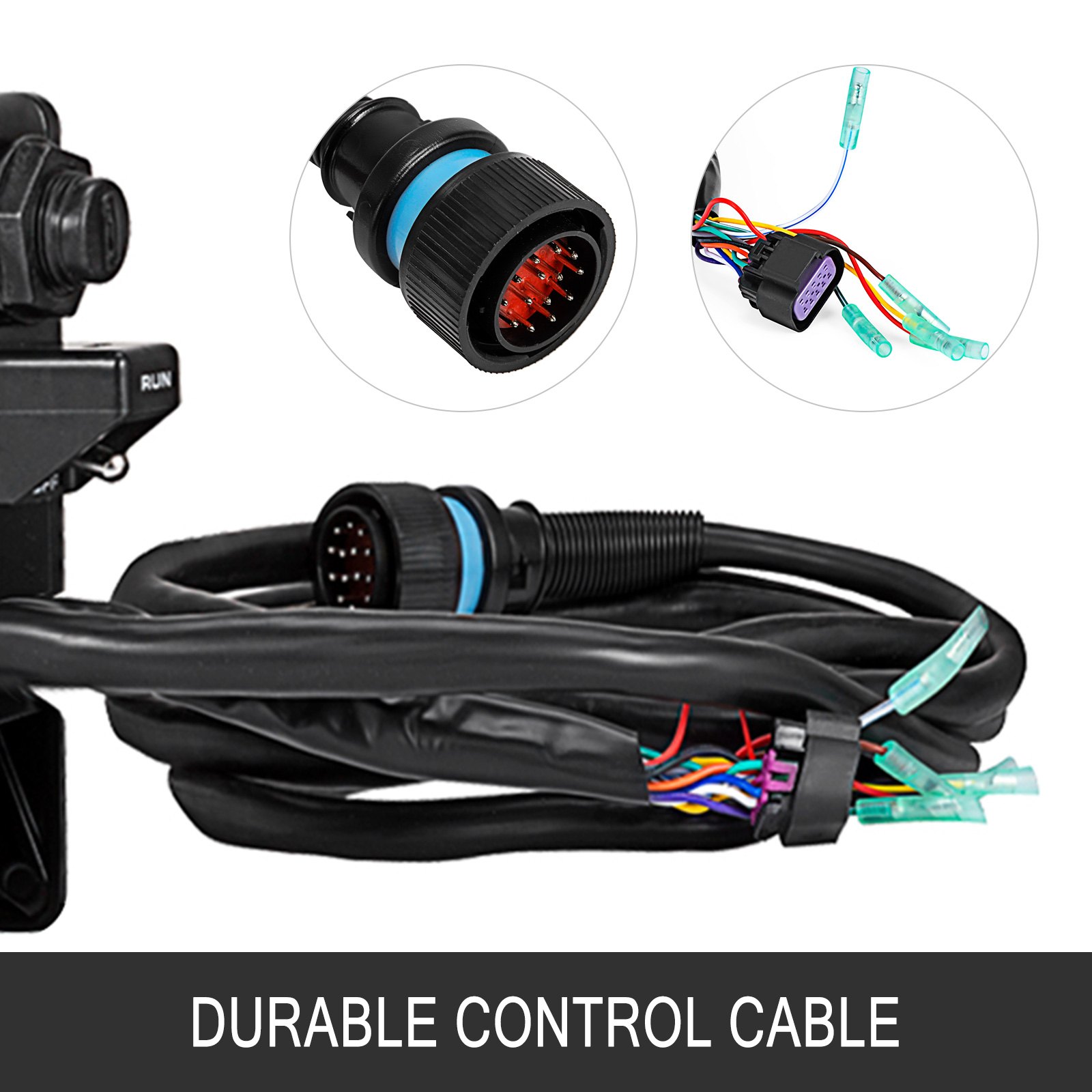 VEVOR Boat Throttle Control 881170A13 Remote Control Box Outboard Remote Control Box with 15' harness with 14 Pin Deutshe Connector For Mercury Outboard Engine Gasoline