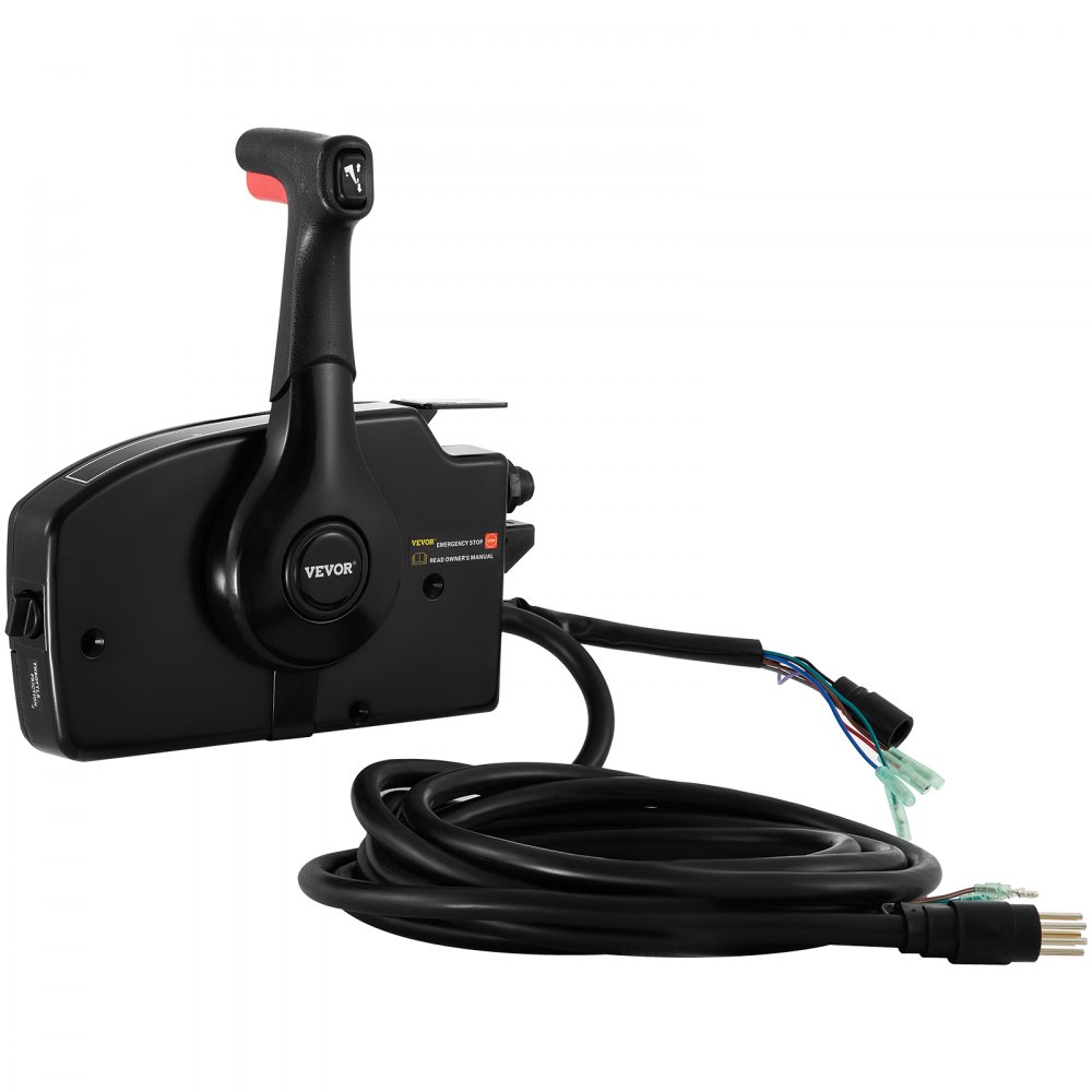 VEVOR mercury remote control box with long cable and ergonomic handle.