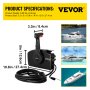 VEVOR Boat Throttle Control 881170A3 Boat Control Box with 8 Pins Outboard Control Box with Emergency Lanyard Side Mount fit for Mercury Engine
