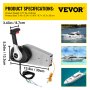 VEVOR Boat Throttle Control 883710A02 Boat Control Box with 4 Pins Outboard Control Box with Emergency Lanyard Side Mount for Mercury Engine
