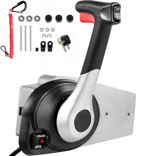 VEVOR Boat Throttle Control Outboard Remote Control, 8M0011213 Boat Motor Side Mount Remote Control Box, Boat Throttle Control Accelerator, Boat Control Box 3 Pin Fits for Mercury Outboard Engine