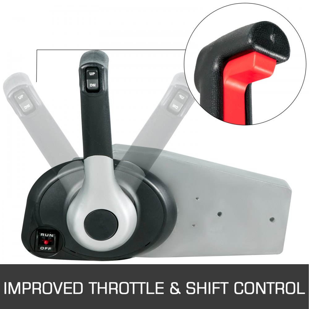 VEVOR Boat Throttle Control Outboard Remote Control, 8M0011213 Boat Motor Side Mount Remote Control Box, Boat Throttle Control Accelerator, Boat Control Box 3 Pin Fits for Mercury Outboard Engine