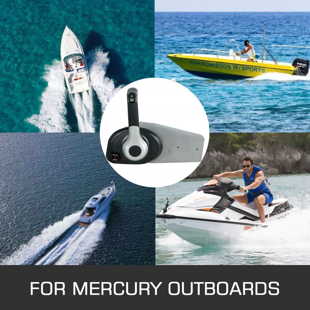 VEVOR Boat Throttle Control Outboard Remote Control, 8M0011213 Boat Motor Side Mount Remote Control Box, Boat Throttle Control Accelerator, Boat Control Box 3 Pin Fits for Mercury Outboard Engine