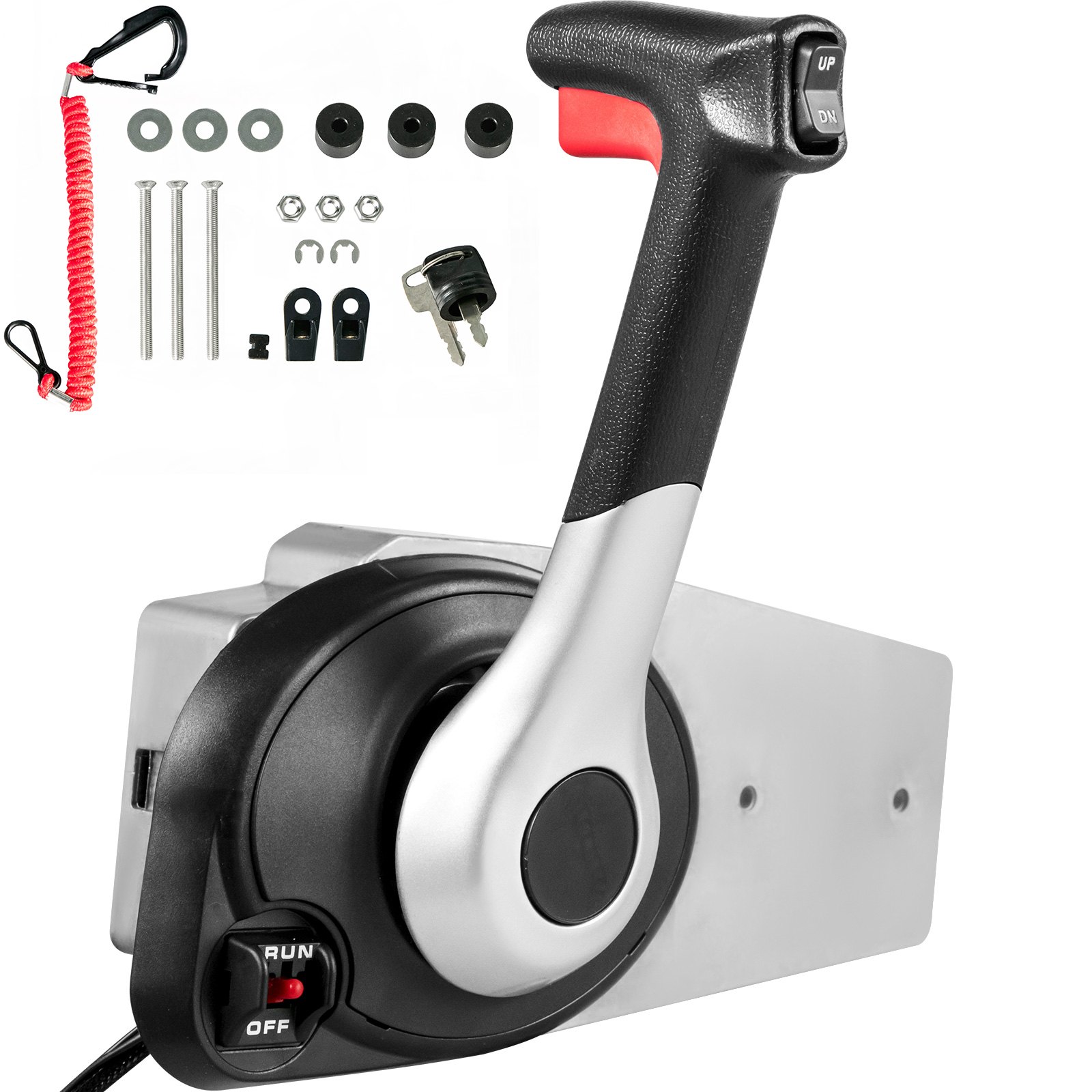 VEVOR Boat Throttle Control Outboard Remote Control, 8M0011213 Boat Motor Side Mount Remote Control Box, Boat Throttle Control Accelerator, Boat Control Box 3 Pin Fits for Mercury Outboard Engine