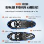 VEVOR 25 inch Light Weight Snowshoes for Women Men Youth Kids, Aluminum Alloy Frame Terrain Snow Shoes, Snowshoes Set with Trekking Poles and Carrying Tote Bag, Fully Adjustable Bindings, Blue