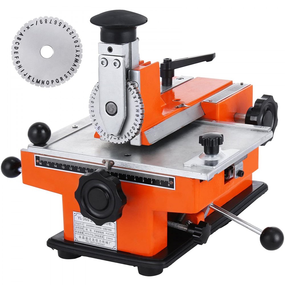 VEVOR Embosser Stamping Machine Semi-Auto Sheet 4mm Metal Marking Machine for Dog Tag XXBZDMPYZJ0000001V0