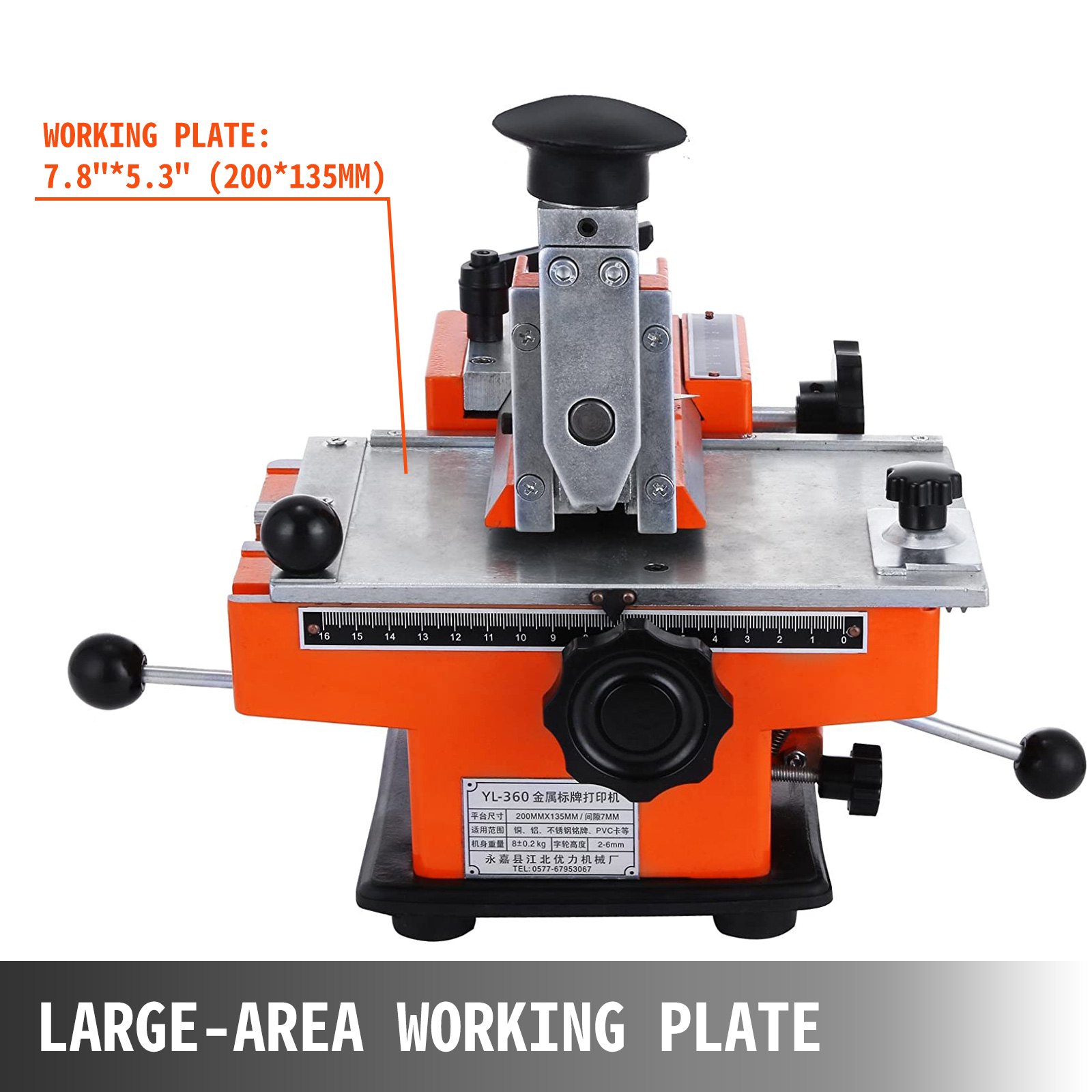 Embosser Stamping Machine Semi-auto Sheet 4mm Metal Marking Machine For Dog Tag