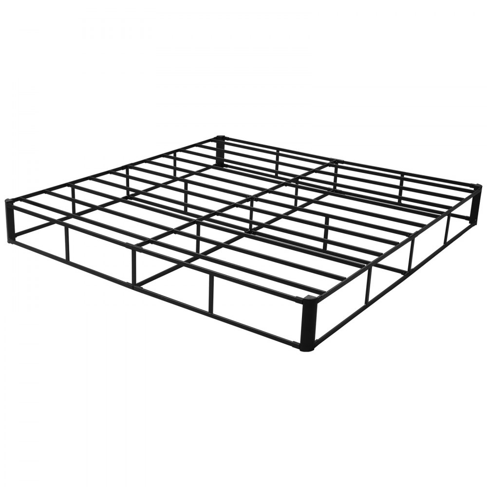 VEVOR Box Spring, King Size Bed Frame with Washable Fabric Cloth, Heavy Duty Metal Frame for King Bed, 230 mm Mattress Foundation, 1587.57 kg Max Weight Capacity, Easy Assembly, 2010 x 1925 x 230 mm
