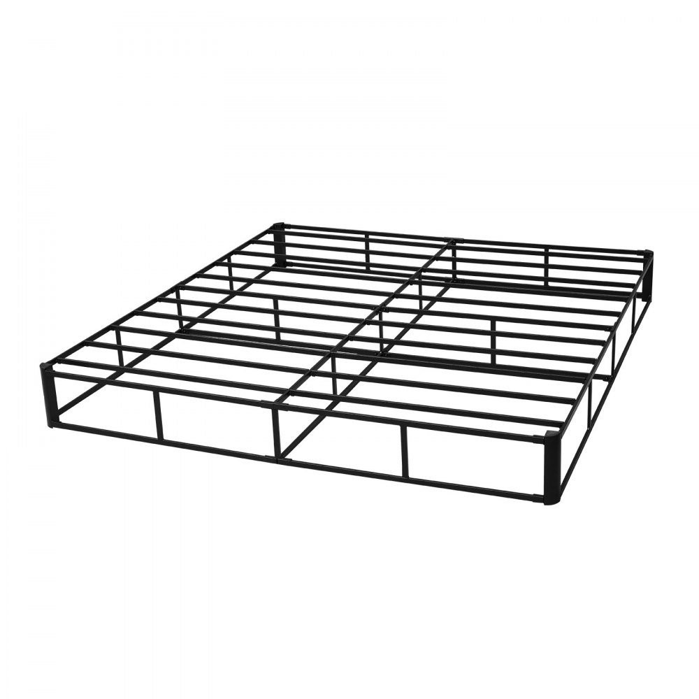 VEVOR Box Spring, King Size Bed Frame with Washable Fabric Cloth, Heavy Duty Metal Frame for King Bed, 230 mm Mattress Foundation, 1587.57 kg Max Weight Capacity, Easy Assembly, 2010 x 1925 x 230 mm