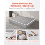 VEVOR Box Spring, King Size Bed Frame with Washable Fabric Cloth, Heavy Duty Metal Frame for King Bed, 9 in Mattress Foundation, 3500 lbs Max Weight Capacity, Easy Assembly, 79.1 L x 75.8 W x 9.1 H in