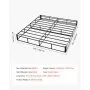VEVOR Box Spring, King Size Bed Frame with Washable Fabric Cloth, Heavy Duty Metal Frame for King Bed, 9 in Mattress Foundation, 3500 lbs Max Weight Capacity, Easy Assembly, 79.1 L x 75.8 W x 9.1 H in