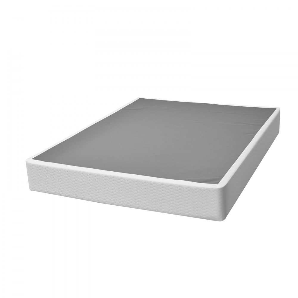 VEVOR Box Spring, Queen Size Bed Frame with Washable Fabric Cloth, Heavy Duty Metal Frame for Queen Bed, 9 in Mattress Foundation, 3500 lbs Max Weight Capacity, Easy Assembly, 79.1L x 59.6W x 9.1H in