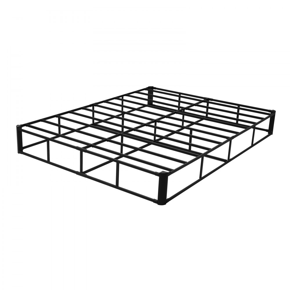 VEVOR Box Spring, Queen Size Bed Frame with Washable Fabric Cloth, Heavy Duty Metal Frame for Queen Bed, 9 in Mattress Foundation, 3500 lbs Max Weight Capacity, Easy Assembly, 79.1L x 59.6W x 9.1H in