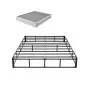 VEVOR Box Spring, Queen Size Bed Frame with Washable Fabric Cloth, Heavy Duty Metal Frame for Queen Bed, 9 in Mattress Foundation, 3500 lbs Max Weight Capacity, Easy Assembly, 79.1L x 59.6W x 9.1H in