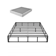 VEVOR Box Spring Queen Size Bed Frame with Fabric Cloth 79.1L x 59.6W x 9.1H in
