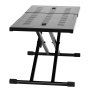 Suporte de mesa para DJ VEVOR, (32"-43") x 18" portátil para laptop e controlador de DJ, mesa leve para DJ, cabine para DJ, suporte ajustável em altura, suporte dobrável para teclado e mesa com formato X duplo, suporte para mixer de áudio