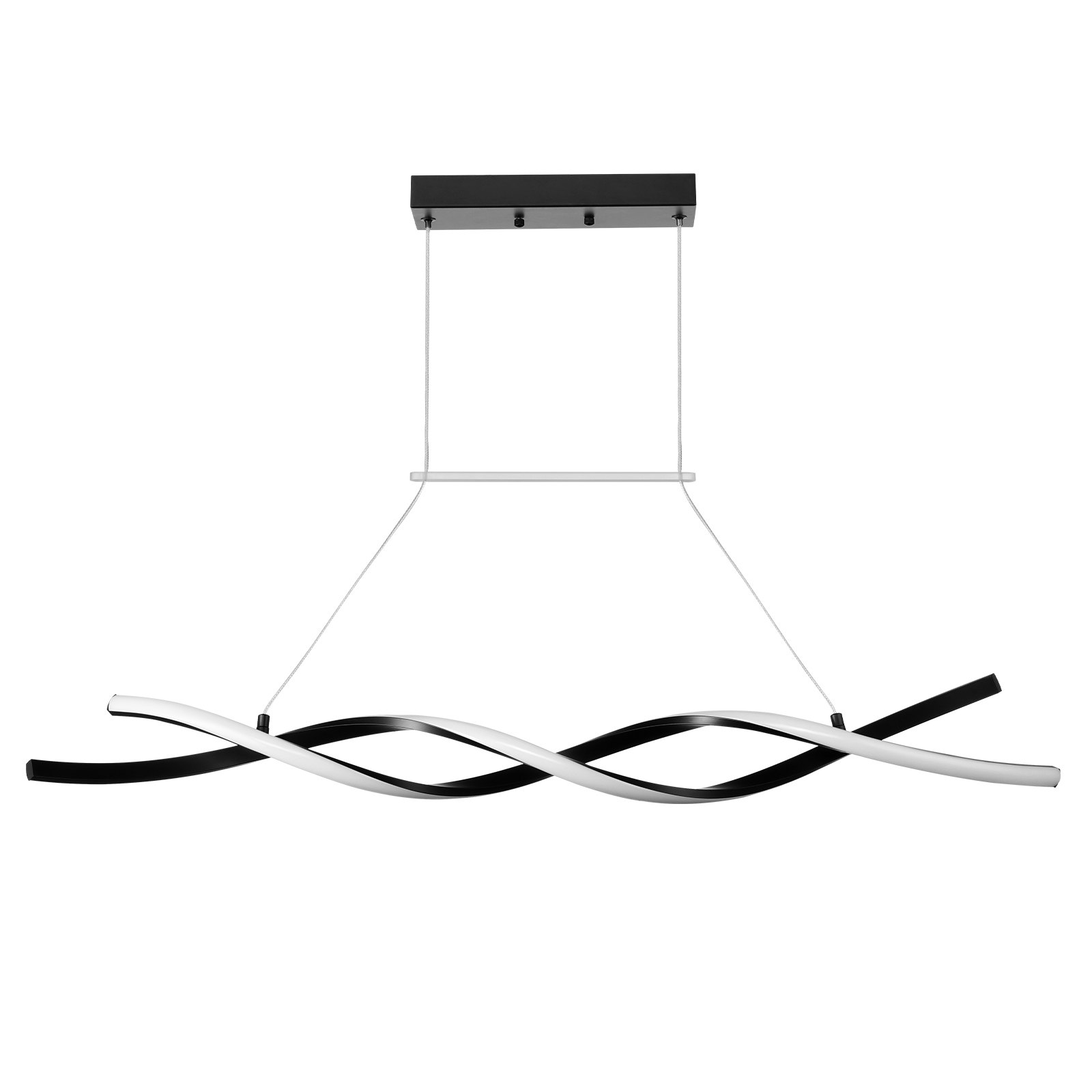 VEVOR Modern Chandelier Light Fixtures, 24W, Dimmable LED Pendant Light with Silicone Lampshade, 3000K / 4000K / 6500K Color Temperature Adjustable Ceiling Lamp, for Kitchen, Dining Room