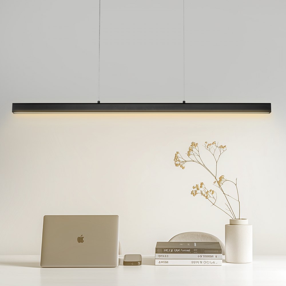 VEVOR Dimmable Linear Pendant Light 20W 119.4 cm LED Linear Light Fixture Remote Control