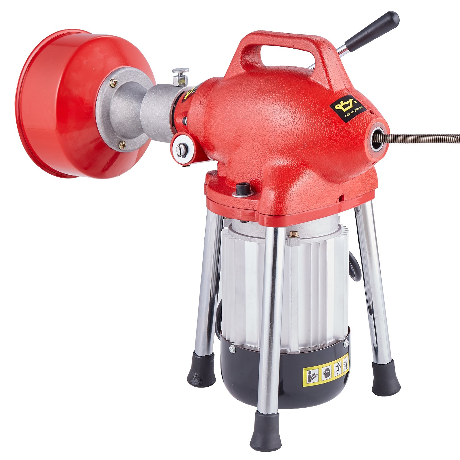 VEVOR Drain Cleaner Machine 120FT x 5/8In 370W Sectional Snake Auger Manual Feed