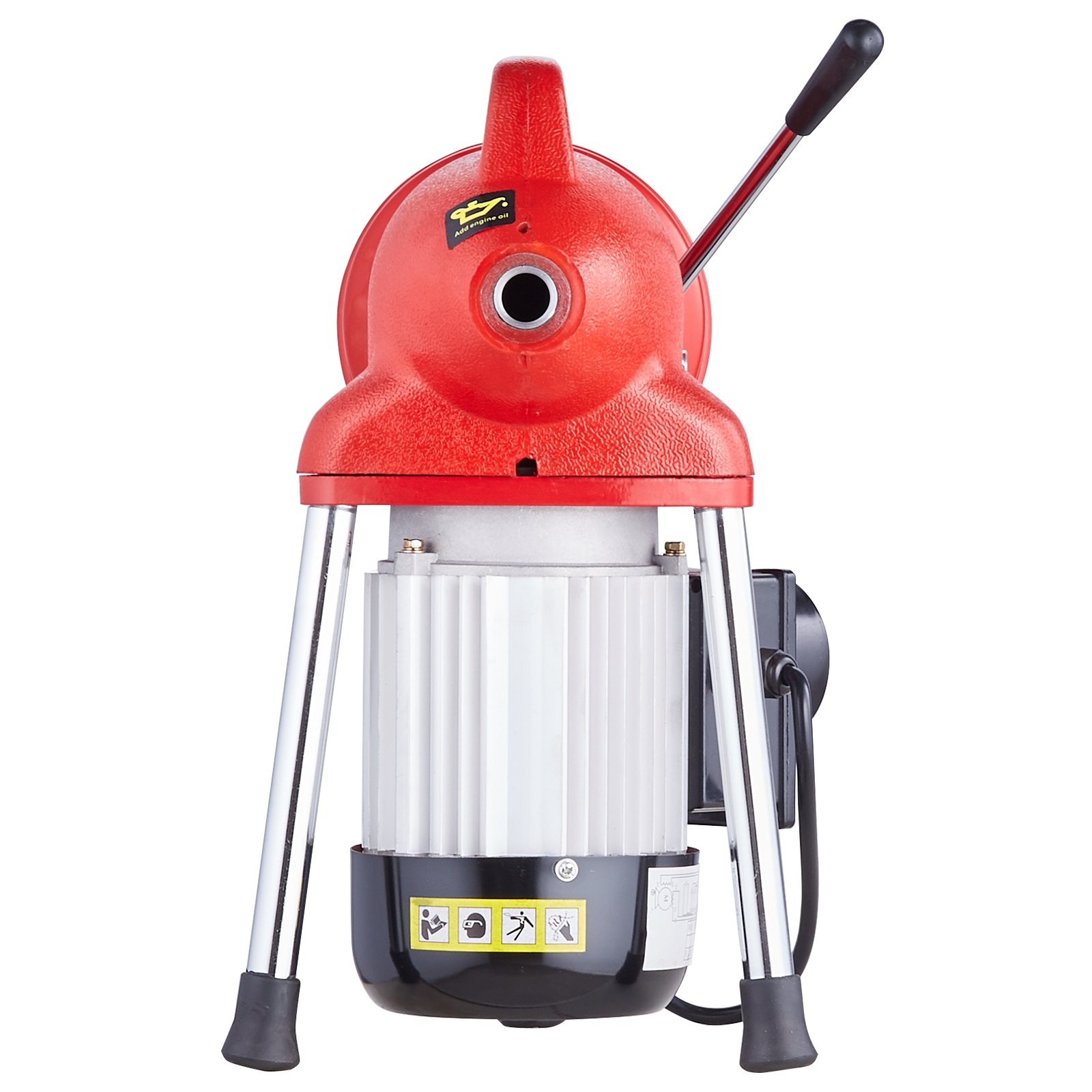 VEVOR Drain Cleaner Machine 120FT x 5/8 Inch, 370W Electric Sewer Snake Auger Manual Feed - with 2 Sectional Steel Cables(120' x 5/8" and 23' x 3/8"), 7 Cutters and CW/CCW Control for 1.6" to 4" Pipes