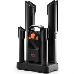 VEVOR Detachable 4-Tube Shoe Dryer with Timer and Quick Drying Black & Orange,Ultra Silent, Quick Drying for Work Boots, Ski Boots, Sneakers, Gloves, Hats, Helmets | VEVOR US