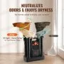 VEVOR Detachable 4-Tube Shoe Dryer with Timer and Quick Drying Black & Orange,Ultra Silent, Quick Drying for Work Boots, Ski Boots, Sneakers, Gloves, Hats, Helmets