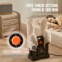 VEVOR Detachable 4-Tube Shoe Dryer with Timer and Quick Drying Black & Orange