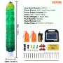 VEVOR Electric Fence Netting, 48" H x 100' L, PE Net Fencing with Solar Charger/Posts/Double-Spiked Stakes, Utility Portable Mesh for Chickens, Ducks, Geese, Rabbits, Used in Backyards, Farms, Ranches