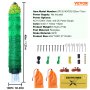 VEVOR Electric Fence Netting, 1.21 x 30.48 m, PE Net Fencing Kit with Posts & Double-Spiked Stakes, Utility Portable Mesh for Chickens, Ducks, Geese, Rabbits, Used in Backyards, Farms, and Ranches