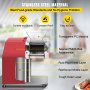 VEVOR Commercial Meat Cutting Machine, 551 Lbs/H 850W Meat Shredding Machine, 2.5mm Blade Electric Meat Cutter, Stainless Steel Restaurant Food Cutter, for Kitchen Supermarket Lamb Beef Chicken, Red
