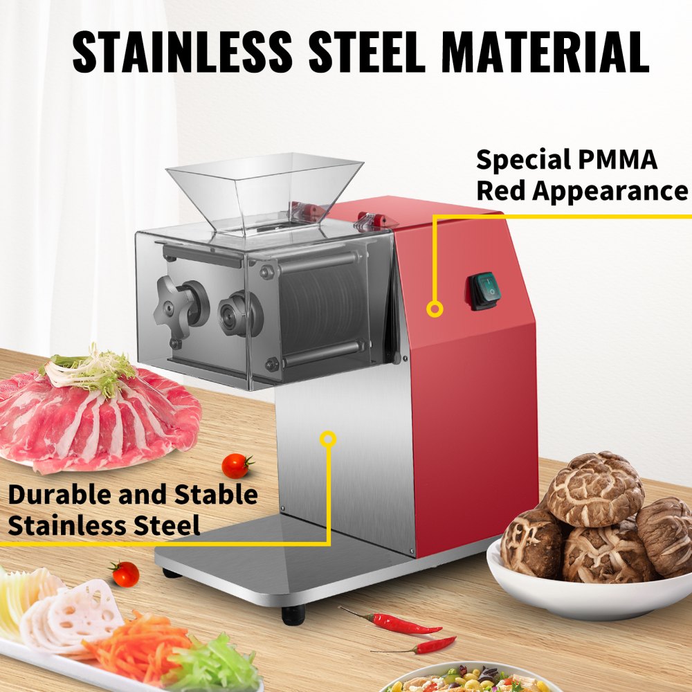 VEVOR Commercial Meat Cutter Slicer Meat Shredding Machine 551 Lbs/H 850W 2.5mm