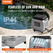 VEVOR Linear Air Pump, 90 L/Min Air Flow Septic Aerator Pump, Aeration System for 1/4 Acre 10 FT Deep Ponds, Water Gardens, Waste Treatments, Septic Tanks, Aquariums, Seafood Restaurants, Fish Farms