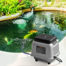 VEVOR Linear Air Pump, 109L/Min Air Flow Septic Aerator Pump, Aeration System for 1/2 Acre 10 FT Deep Ponds, Water Gardens, Waste Treatments, Septic Tanks, Aquariums, Seafood Restaurants, Fish Farms