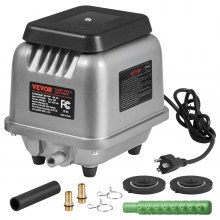 VEVOR Linear Air Pump, 109L/Min Air Flow Septic Aerator Pump, Aeration System for 1/2 Acre 10 FT Deep Ponds, Water Gardens, Waste Treatments, Septic Tanks, Aquariums, Seafood Restaurants, Fish Farms