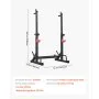 VEVOR Power Cage Squat Rack, Home Gym Power Rack with Adjustable Height & Width, Strength Training Workout Equipment with Barbell Storage Racks & J-Hooks for Bench Press, Squat, Weight Lifting