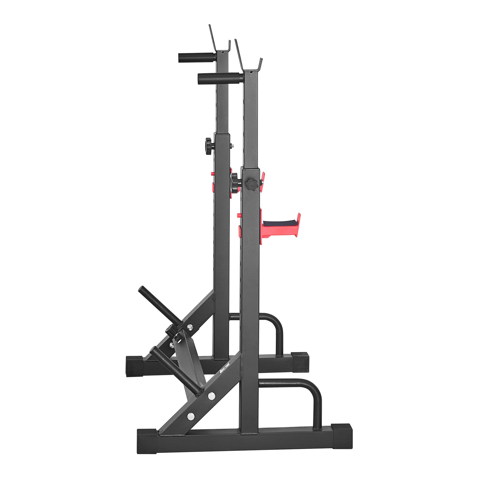 VEVOR Power Cage Squat Rack, Home Gym Power Rack with Adjustable Height & Width, 550LBS Strength Training Workout Equipment with Barbell Storage Racks & J-Hooks for Bench Press, Squat, Weight Lifting