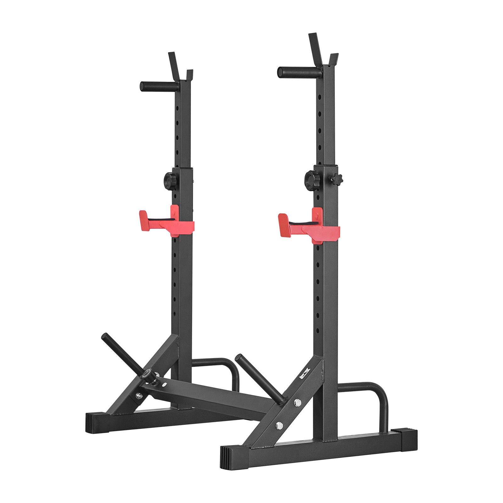VEVOR Power Cage Squat Rack, Home Gym Power Rack with Adjustable Height & Width, 550LBS Strength Training Workout Equipment with Barbell Storage Racks & J-Hooks for Bench Press, Squat, Weight Lifting