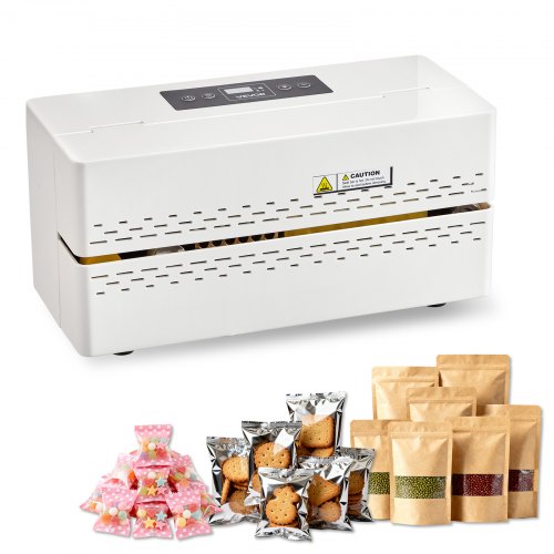 VEVOR Continuous Sealing Machine, 8-12 mm Seal Width, Automatic Continuous Band Sealer with Digital Temperature Control, Automatic Shutdown, Portable Heat Sealing Machine for 0.06-0.2 mm Plastic Bags