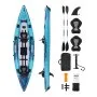 VEVOR Inflatable Kayak, 2-Person Inflatable Recreational Kayak 318kg Capacity, Leak & Puncture-Resistant with Padded Seat, PVC Drop-Stitch Floor, 2 Paddles, Hand Pump & Carry Bag for Fishing Camping