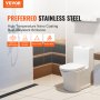 VEVOR 610mm Linear Shower Drain with Square Pattern Grate,Brushed 304 Stainless Steel Rectangle Shower Floor Drain, Sleek Linear Drain with Hair Strainer, Matte Black